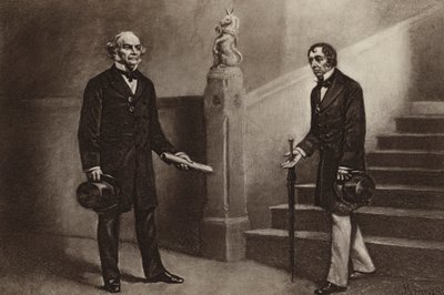Gladstone és Disraeli, Beaconsfield (fénynyomat) alkotó: Stephen James (after) Ferris