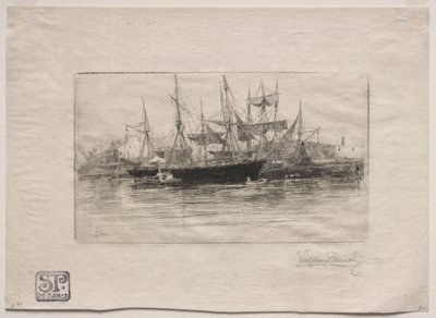 Point Breeze Oil Wharves, 1880. alkotó: Stephen Parrish
