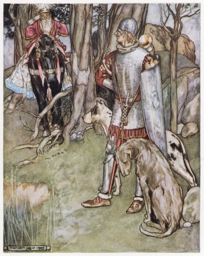 Illusztráció Siegfried, a sárkányölőhöz (színes litó) alkotó: Stephen Reid