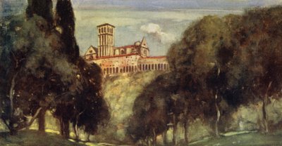 Szent Ferenc kolostor és bazilika, Assisi (színes litó) alkotó: Stephen Reid