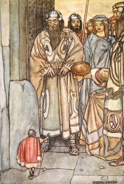 „Mindannyian kivonultak, urak és hölgyek, hogy megnézzék a pici embert”, 1910. alkotó: Stephen Reid