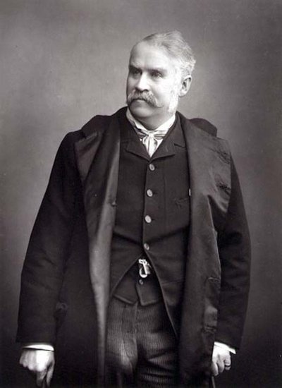 Sir William Schwenck Gilbert (1836-1911), drámaíró, portréfotó (f/w fotó) alkotó: Studio Walery
