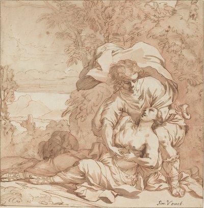 Prokrisz és Kefalosz (?) alkotó: Studio of Simon Vouet
