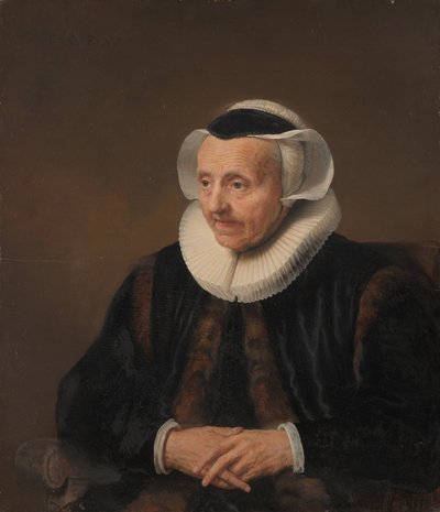 Egy öregasszony portréja. alkotó: Style of Jacob Backer