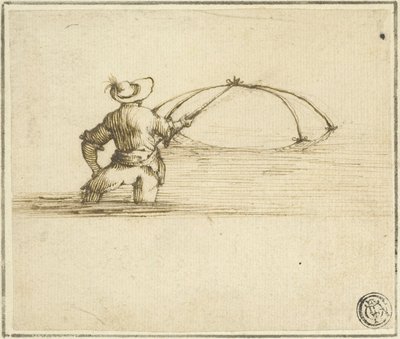 Halász hálóval alkotó: Style of Jacques Callot
