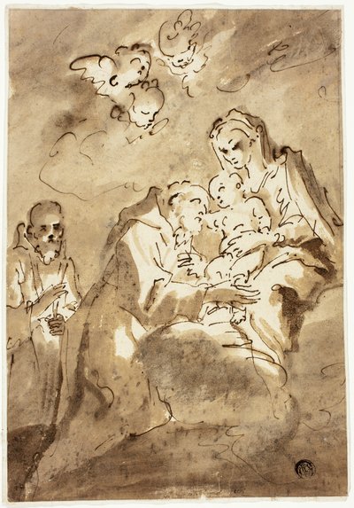 Szent Ferenc által imádott Madonna és gyermeke alkotó: Style of Pietro Novelli