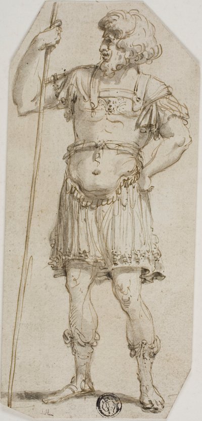 Álló római harcos, aki a botot tartja alkotó: Style of Raymond de Lafage
