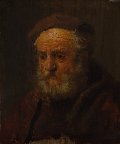 Tanulmányvezető egy öregember. alkotó: Style of Rembrandt