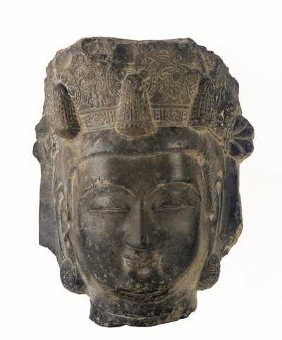 Bodhiszattva feje, 581-618 (sötétszürke mészkő) alkotó: Sui Dynasty Chinese School