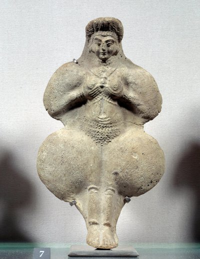 Keleti művészet: a mellét tartó nő terrakotta szobra, Ishtar, a termékenység istennője valószínű ábrázolása. Susától. Irán. Elami korszak. Kr.e. 14-12. V 0,16 m. Louvre múzeum alkotó: Sumerian Sumerian