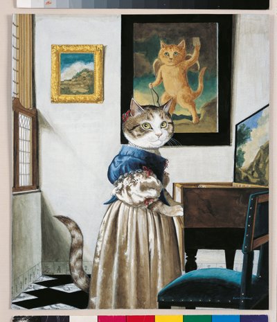 Illusztráció a Cats Galore! A kulturált macskák kompendiuma (kiad. 2015) alkotó: Susan Herbert