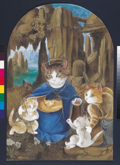 Illusztráció a Cats Galore! A kulturált macskák kompendiuma (kiad. 2015) alkotó: Susan Herbert