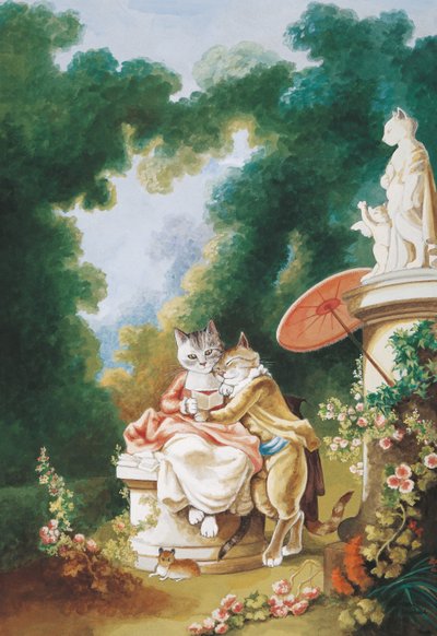Illusztráció a Cats Galore! A kulturált macskák kompendiuma (kiad. 2015) alkotó: Susan Herbert