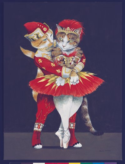 Illusztráció a Cats Galore! A kulturált macskák kompendiuma (kiad. 2015) alkotó: Susan Herbert