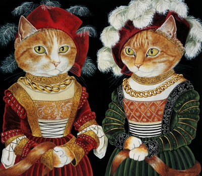 Illusztráció a Cats Galore! A kulturált macskák kompendiuma (kiad. 2015) alkotó: Susan Herbert