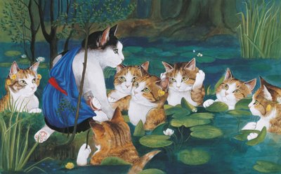 Illusztráció a Cats Galore! A kulturált macskák kompendiuma (kiad. 2015) alkotó: Susan Herbert