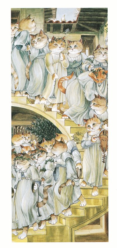 Illusztráció a Pre-Raffaelite Cats (kiadó 1999) című kötetből alkotó: Susan Herbert