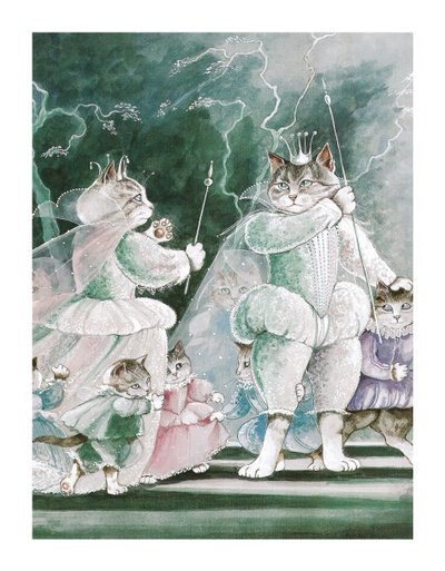 Illusztráció a Shakespeare Macskákból: Poster Book (pub. 2016) alkotó: Susan Herbert