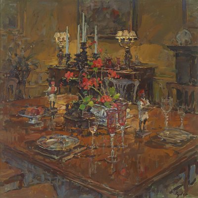 Ebédlő muskátlival alkotó: Susan Ryder