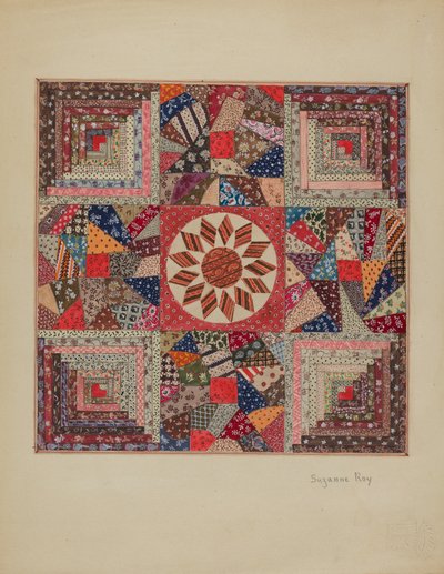 Kiságy takaró, c. 1936. alkotó: Suzanne Roy
