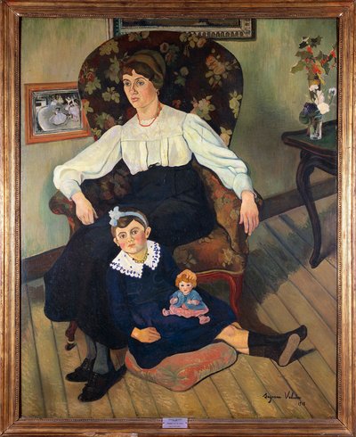 Franciaország, Lyon, Suzanne Valadon unokahúgának festett portréja alkotó: Suzanne Valadon