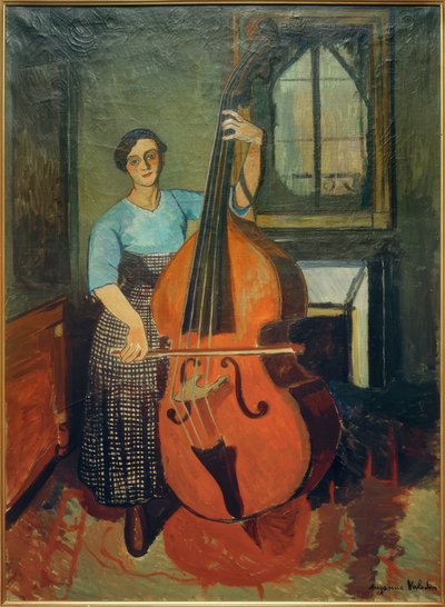 Nő nagybőgővel alkotó: Marie Clementine (Suzanne) Valadon