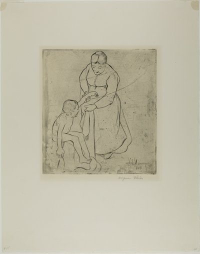 Nagymama és gyermeke alkotó: Suzanne Valadon