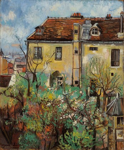 Kert a rue Cortotban, 1928. alkotó: Suzanne Valadon