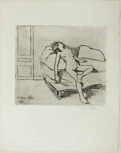 Louise Nude a kanapén alkotó: Suzanne Valadon