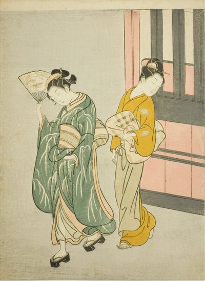 Clearing Breeze from a Fan (Ogi no seiran), a "Nyolc nézet a szalonból (Zashiki hakkei)" sorozatból alkotó: Suzuki Harunobu