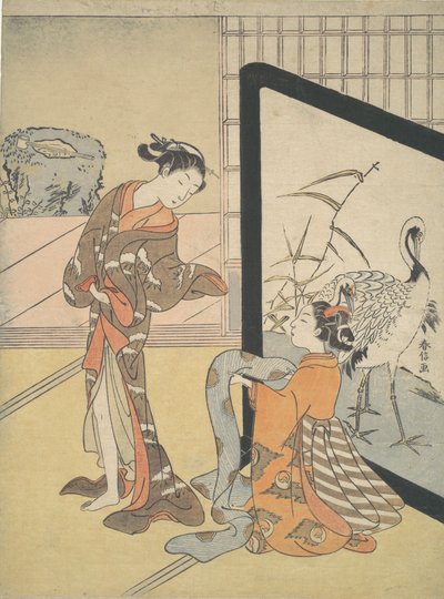 Courtesan és Sinzó, 1725-1770., 1725-1770. alkotó: Suzuki Harunobu