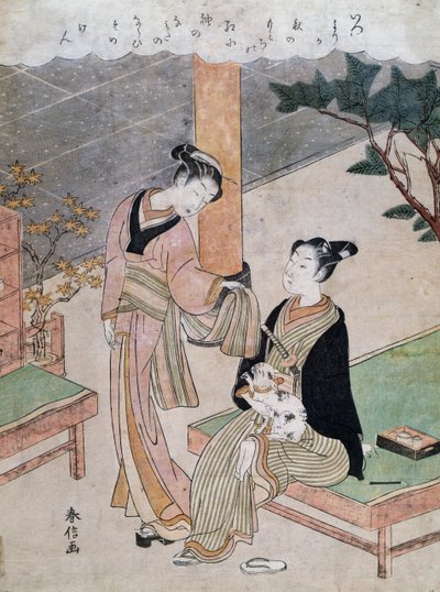 Kurtizánok, Suzuki Harunobu (1725-1770), Japán alkotó: Suzuki Harunobu