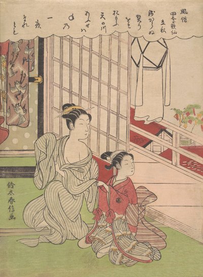 Az ősz első napja Risshu, kb. 1765. alkotó: Suzuki Harunobu