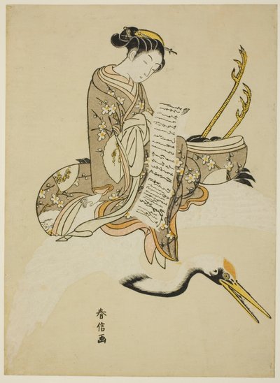 Daruzó lány (Hi Chobo [kínaiul: Fei Zhangfang] paródiája) alkotó: Suzuki Harunobu