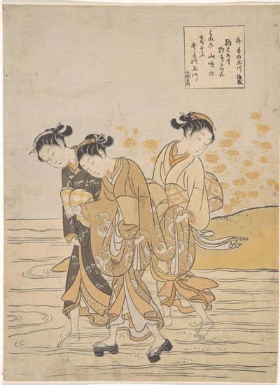Ékkő folyó Ide városánál (Ide no Tamagawa) alkotó: Suzuki Harunobu
