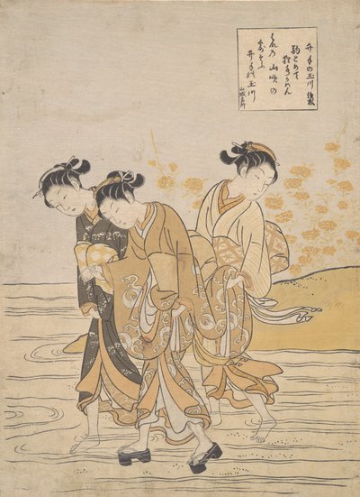 Jewel River Ide Ide no Tamagawa, kb. 1768., kb. 1768. alkotó: Suzuki Harunobu