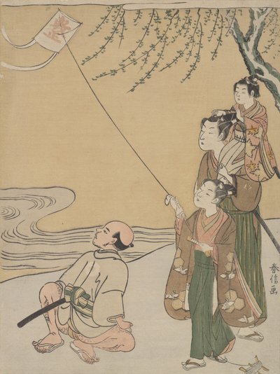 Kite Flying, kb. 1766., kb. 1766. alkotó: Suzuki Harunobu