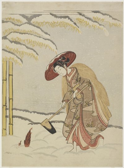 Meng Zong, a huszonnégy példakép egyikének mitátája, 1765 után alkotó: Suzuki Harunobu