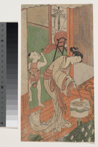 Auf der Veranda alkotó: Suzuki Harunobu