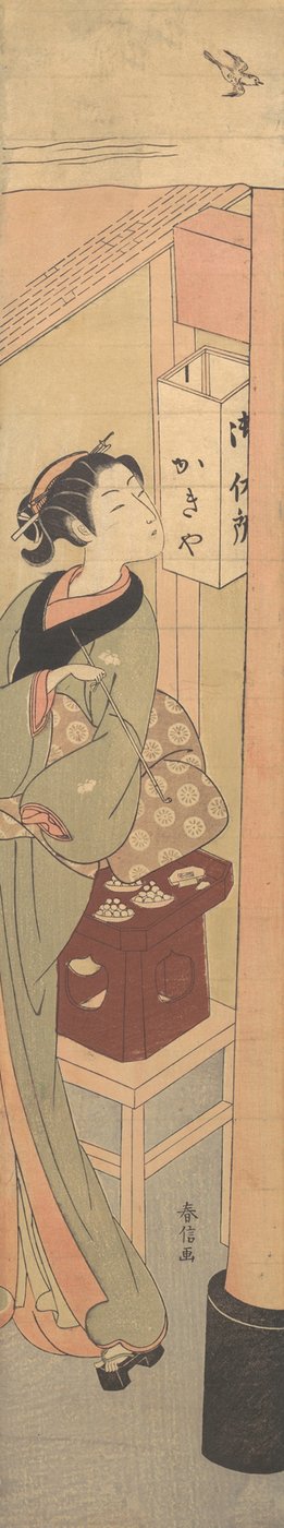 Osen a Kagiya Teaházból, kb. 1769., kb. 1769. alkotó: Suzuki Harunobu