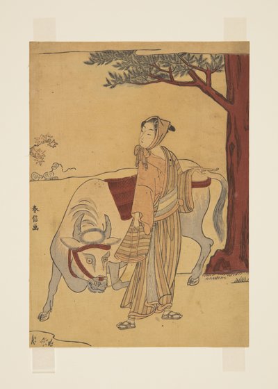 Chao Fu történetének paródiája (színes fanyomat) alkotó: Suzuki Harunobu