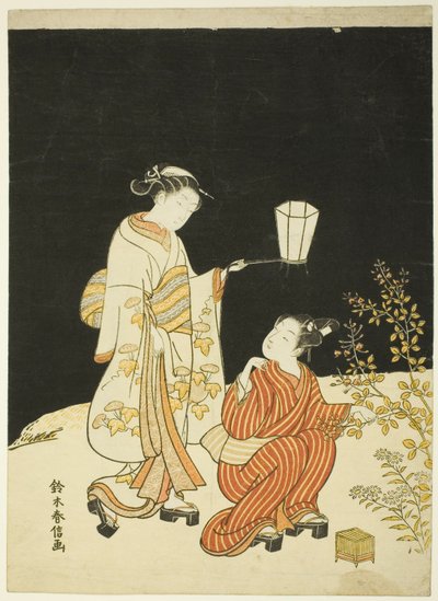 Szentjánosbogarak keresése alkotó: Suzuki Harunobu