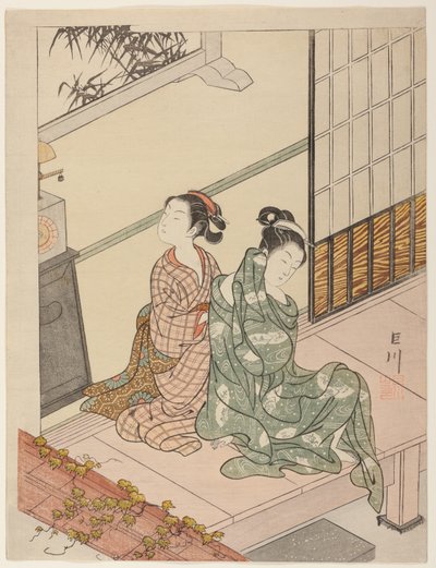 Az óra esti harangja (Tokei no bansho), a "Nyolc nézet a szalonból (Zashiki hakkei)" sorozatból alkotó: Suzuki Harunobu