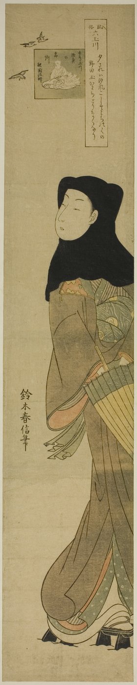 A lileek ékköves folyója (Chidori no Tamagawa), a "Six Jewel Rivers in Popular Customs (Fuzoku Mu Tamagawa)" sorozatból alkotó: Suzuki Harunobu