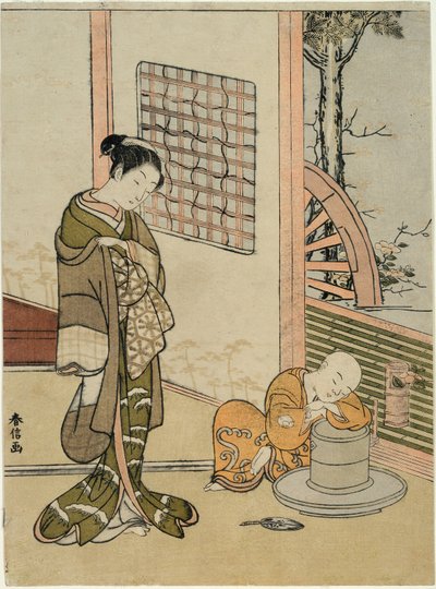 Az alvó teafiú (Hokaso paródiája) alkotó: Suzuki Harunobu