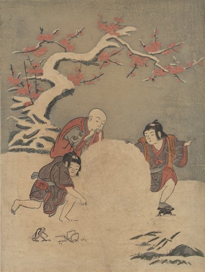 A hógolyó, 1770., 1770. alkotó: Suzuki Harunobu