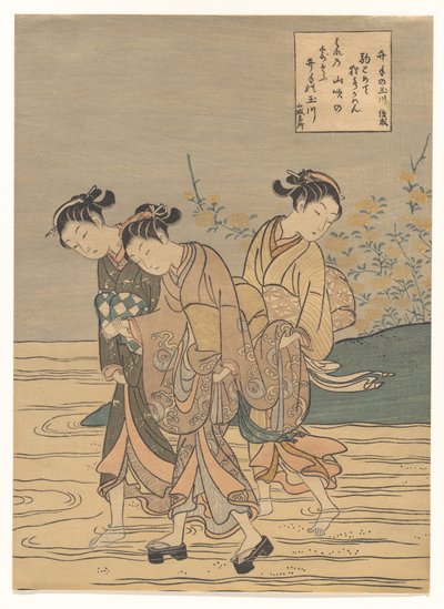 A Tama folyó Idénél, Jamasiro tartományban alkotó: Suzuki Harunobu