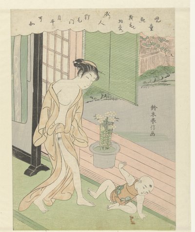 Feleség és szemtelen gyerek alkotó: Suzuki Harunobu