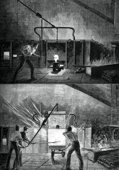 Pocsolyák a munkahelyen, c1880. alkotó: Swain