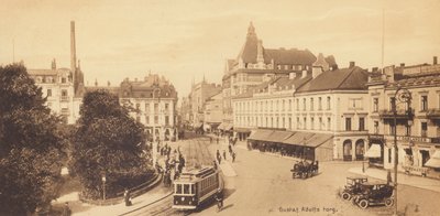 Malmö: Gustaf Adolfs torg (fekete-fehér fénykép) alkotó: Swedish Photographer